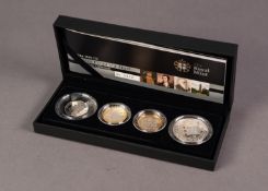 2009 PIEDFORT LIMITED EDITION FOUR COIN SILVER PROOF SET, No: 0612 (of 2500), including the Henry