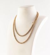 9ct ROPE CHAIN NECKLACE, 27 1/2in (69.8cm) long, 19.4 gms