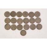 NINETEEN GEORGE V SILVER HALF CROWN COINS, MAINLY (VF) VIZ 1928, 1929 x 5, 1930, 1931 x 2, 1932,