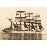 THREE FRAMED ALBUMEN PHOTOGRAPHS OF WORKING STEAM SHIPS, one named Lord Deramore (H461) a trawler