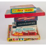 EIGHT CHILDREN'S VINTAGE BOXED GAMES including Philmar Joey The Clown, Ludo, The Merry Game of