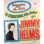 CIRCA 1960's/70's GOLDEN GARTER THEATRE - WYTHENSHAWE front of house poster JIMMY HELMS and