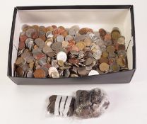 LARGE SELECTION OF POST WAR EUROPEAN AND WORLD COINAGE MAINLY LATE 1960's TO 1990's in excess of