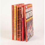 SIX MANCHESTER UNITED FOOTBALL BOOKS NUMBERS 3, 5, 6, 12, 14 AND 15, the three early editions with