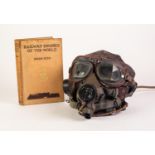 WORLD WAR II BRITISH PILOTS BROWN LEATHER HELMET, incorporating radio ear pieces numbered 10A/13466.