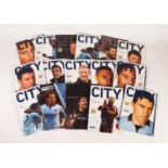 TWENTY FIVE MANCHESTER CITY HOME PROGRAMMES - SEASON 2012-13  to include; Arsenal, Borussia