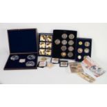 COLLECTION OF ROYAL COMMEMORATIVE GOLD PLATED COINAGE AND MEDALLIONS, including: SET OF SIX ?
