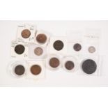 SELECTION OF MID EIGHTEENTH CENTURY AND LATER COPPER COINAGE, to include George III cartwheel