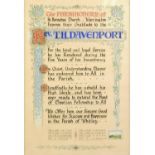TWO HAND DRAWN ILLUMINATED PRESENTATIONS TO THE REVEREND T.H. DAVENPORT, from grateful