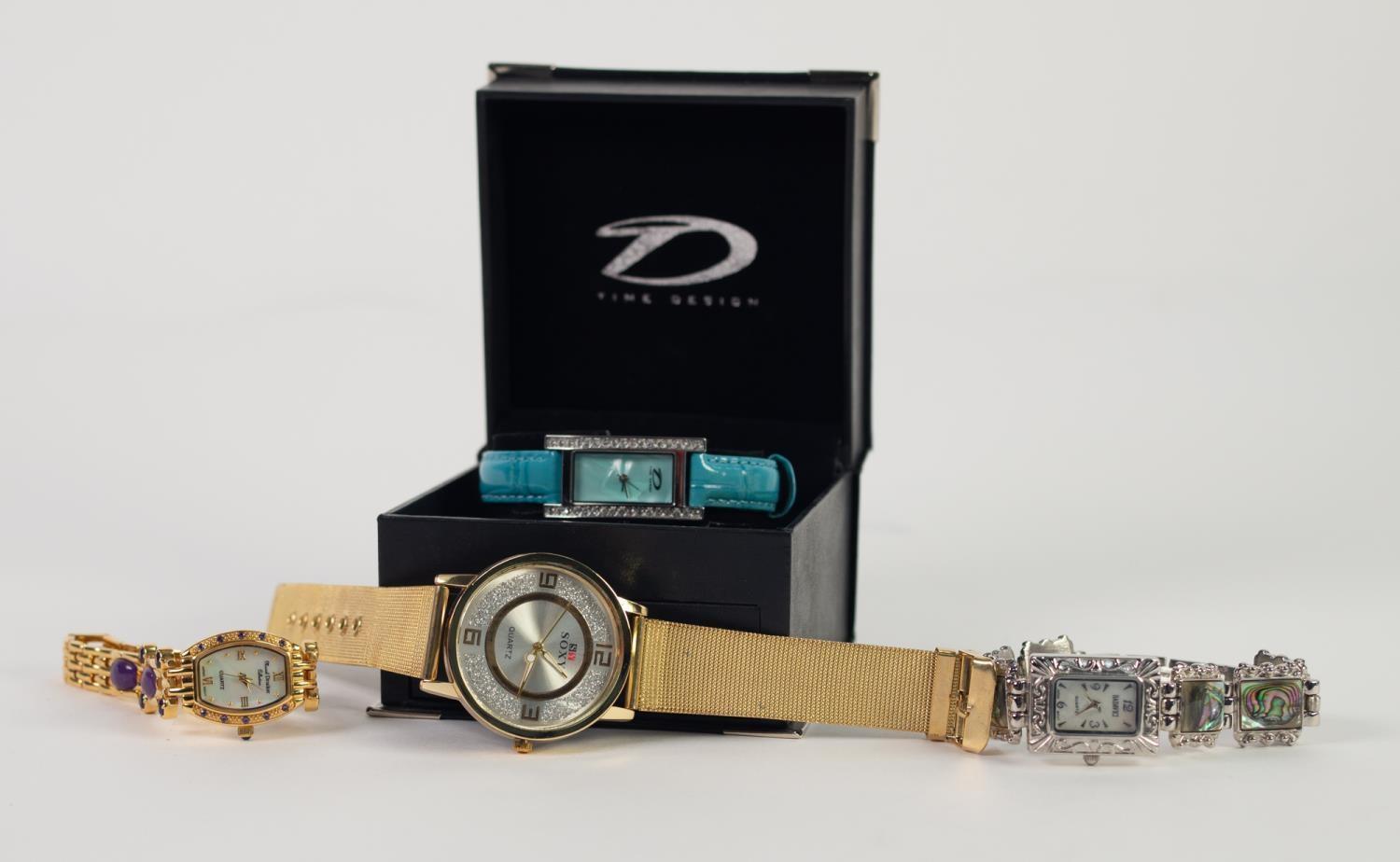 LADY'S MARCEL DRUCKER COLLECTION DRESS WRISTWATCH with Japanese quartz movement, mother of pearl