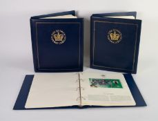 THE QUEEN'S GOLDEN JUBILEE 2002, collection of coin cases and stamps to three binders