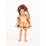 EFFANBEE U.S.A. CIRCA 1950'S ANNE-SHIRLEY DOLL, the swivel head with sleeping blue eyes and brown