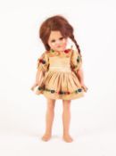 EFFANBEE U.S.A. CIRCA 1950'S ANNE-SHIRLEY DOLL, the swivel head with sleeping blue eyes and brown