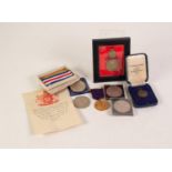 VICTORIA DIAMOND JUBILEE MEDALLION, in small glazed frame, a CO-OP SOCIETY GILT METAL JUBILEE