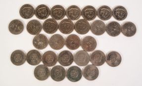 THIRTY QUEEN ELIZABETH II COMMORATIVE CROWN COINS viz 10 relating to Charles and Diana's Wedding