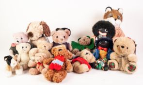 SELECTION OF SOFT TOYS, to include; Dora Designs plush covered Fox wearing a jacket and a 'Cute