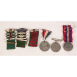 TWO WORLD WAR II SERVICE MEDALS VIZ 1939-45 Defence Medal and 1939-45 War Medal with ribbon, a