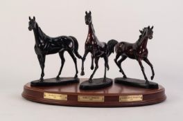 AFTER GILL PARKER BRONZES THREE OF THE ORIGINS OF CHAMPIONS RESPECTIVELY BYERLEY TURK, DARLEY ARABIA