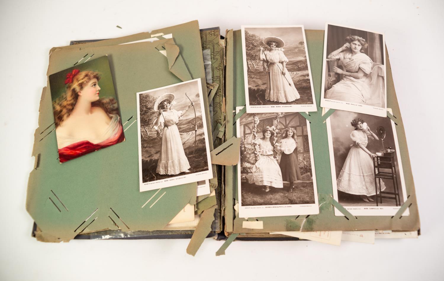 ALBUM OF APPROX 170 MAINLY EARLY TWENTIETH CENTURY POSTCARDS, including selection of photographic - Image 2 of 4