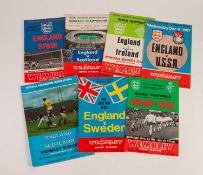 SEVEN ENGLAND HOME PROGRAMMES, v Spain 1967, v Scotland 1967, v Northern Ireland 1967, v USSR