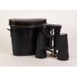 PROBABLY GERMAN MILITARY ISSUE BINOCULARS, stamped makers mark bmk - Dienstglas 7 x 50 95539 black