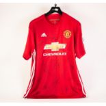 MANCHESTER UNITED HENRIKH MKHITARYAN REPLICA SHIRT, Chevrolet  sponsorship, with seventeen