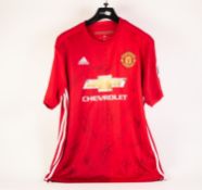 MANCHESTER UNITED HENRIKH MKHITARYAN REPLICA SHIRT, Chevrolet  sponsorship, with seventeen