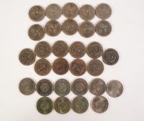 THIRTY QUEEN ELIZABETH II COMMORATIVE CROWN COINS viz 10 relating to Charles and Diana's Wedding