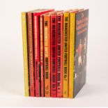 NINE MANCHESTER UNITED FOOTBALL BOOKS EDITED BY DAVID MEEK, NO.s 1, 2, 4, 7 and 8 (with dust