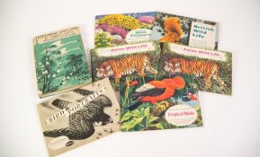 SIX ALBUMS OF BROOKE BOND STUCK IN PICTURE CARDS, animals, birds and wild flowers all illustrated