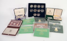 AFRICAN COINAGE: EIGHT PROOF COINAGE SETS IN COLOURED CARD ENVELOPE TYPE CASES, comprising: