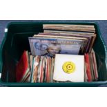 VINYL RECORDS, SINGLES, ALBUMS. A collection of 45rpm singles, various artists and genre to