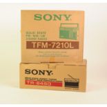 VIRTUALLY MINT AND BOXED VINTAGE SONY SOLID STATE PRESET TUNING AIRCRAFT BAND PORTABLE RADIO,