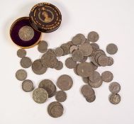 SELECTION OF GEORGE VI AND QUEEN ELIZABETH II SILVER COINAGE including 1949 half crown in a