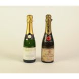 HALF BOTTLE OF PREMIERE CUVEE - MOET AND CHANDON VINTAGE CHAMPAGNE CIRCA 1960's gilt foil sealed and