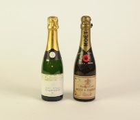 HALF BOTTLE OF PREMIERE CUVEE - MOET AND CHANDON VINTAGE CHAMPAGNE CIRCA 1960's gilt foil sealed and