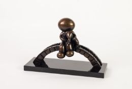 DOUG HYDE (b.1972) LIMITED EDITION BRONZE SCULPTURE ?Watching the World Go By?, (75/250), with