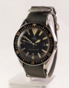 VERY RARE AND VERY EARLY BRITISH ARMY ISSUED OMEGA SEAMASTER 300 GENTLEMAN'S AUTOMATIC WRISTWATCH;