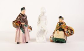 TWO ROYAL DOULTON CHINA FIGURES, ?The Orange Lady?, HN1759 and ?The Old Lavender Seller?, HN1492,