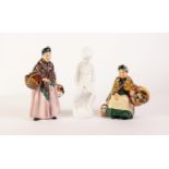 TWO ROYAL DOULTON CHINA FIGURES, ?The Orange Lady?, HN1759 and ?The Old Lavender Seller?, HN1492,