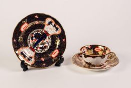 FOUR EARLY TWENTIETH CENTURY ROYAL CROWN DERBY CHINA TEA CUP, SAUCER AND SIDE PLATE TRIOS, pattern