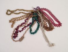 NINE MICROBEAD NECKLACES and a pair of MICROBEAD HOOP EARRINGS (11)