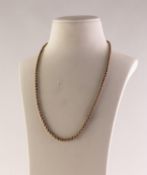 9ct GOLD BELCHER CHAIN NECKLACE, 19in (48cm) long, 4.7 gms