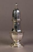 EDWARD VII SILVER LARGE SUGAR CASTOR, of panelled form, 8 ¼? (21cm) high, Chester 1906, 7oz