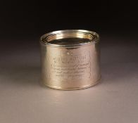 SILVER COLOURED METAL 4oz ?SMOKING MIXTURE? TIN, 800 STANDARD, with lined interior and six line