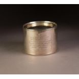 SILVER COLOURED METAL 4oz ?SMOKING MIXTURE? TIN, 800 STANDARD, with lined interior and six line