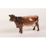 BESWICK MODEL COW INSCRIBED - CH. EATON WILD EYES 91st, printed mark and applied label, 8in (20.5cm)