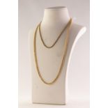 9ct GOLD CHAIN NECKLACE with curb pattern links, 23in (58cm) long, 4.5 gms and a 9ct GOLD ROPE CHAIN