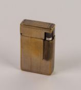 LANCEL, PARIS, VINTAGE GOLD PLATED AND ENGINE TURNED POCKET CIGARETTE LIGHTER, 2in (5cm) high