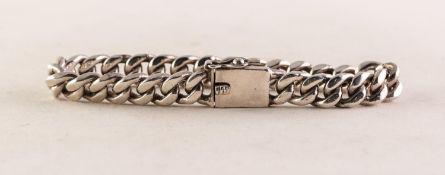 SILVER CURB LINK BRACELET, 39.5 gms